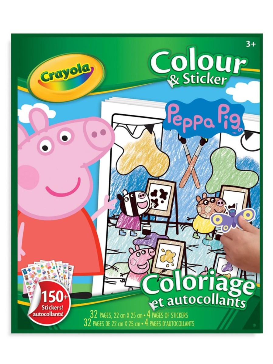 Toys Crayola Arts & Crafts | Peppa Pig Colour And Sticker Book