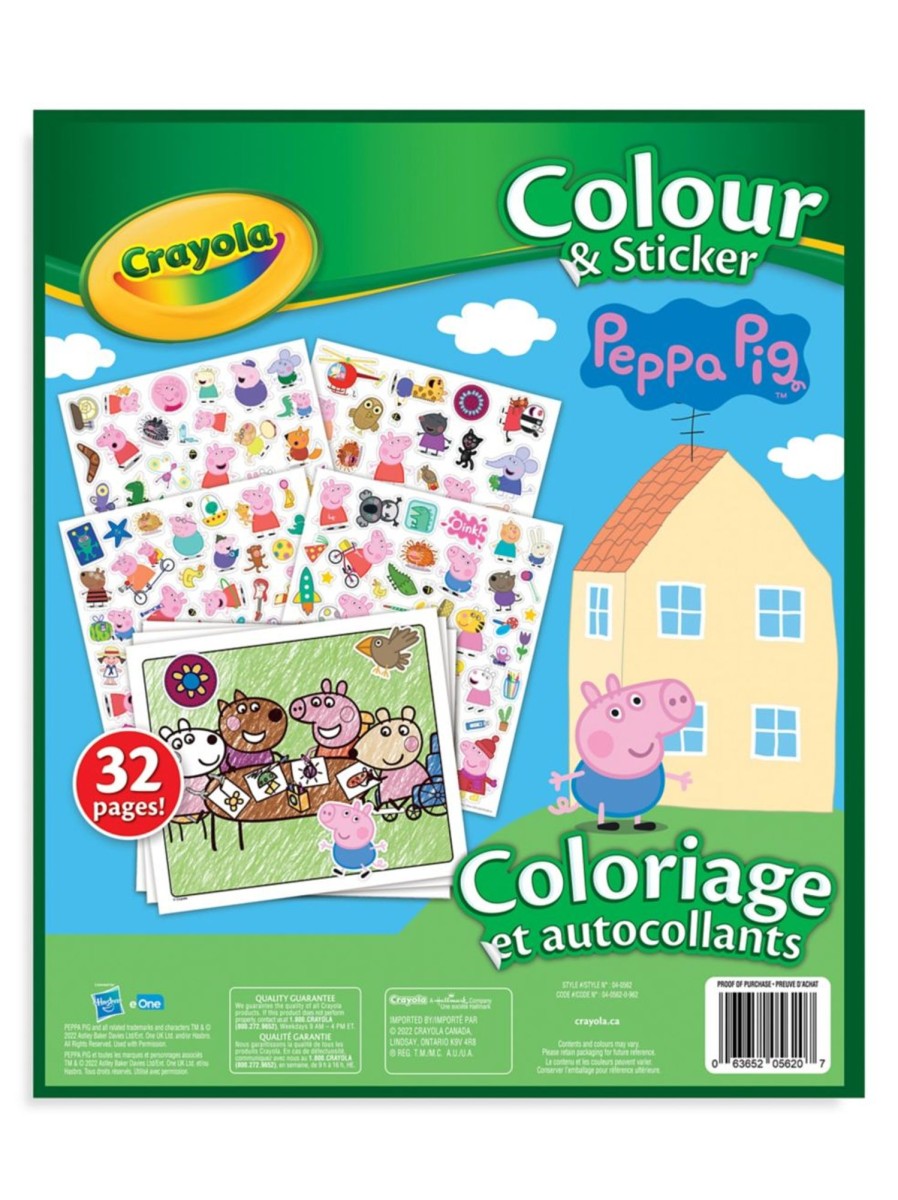 Toys Crayola Arts & Crafts | Peppa Pig Colour And Sticker Book