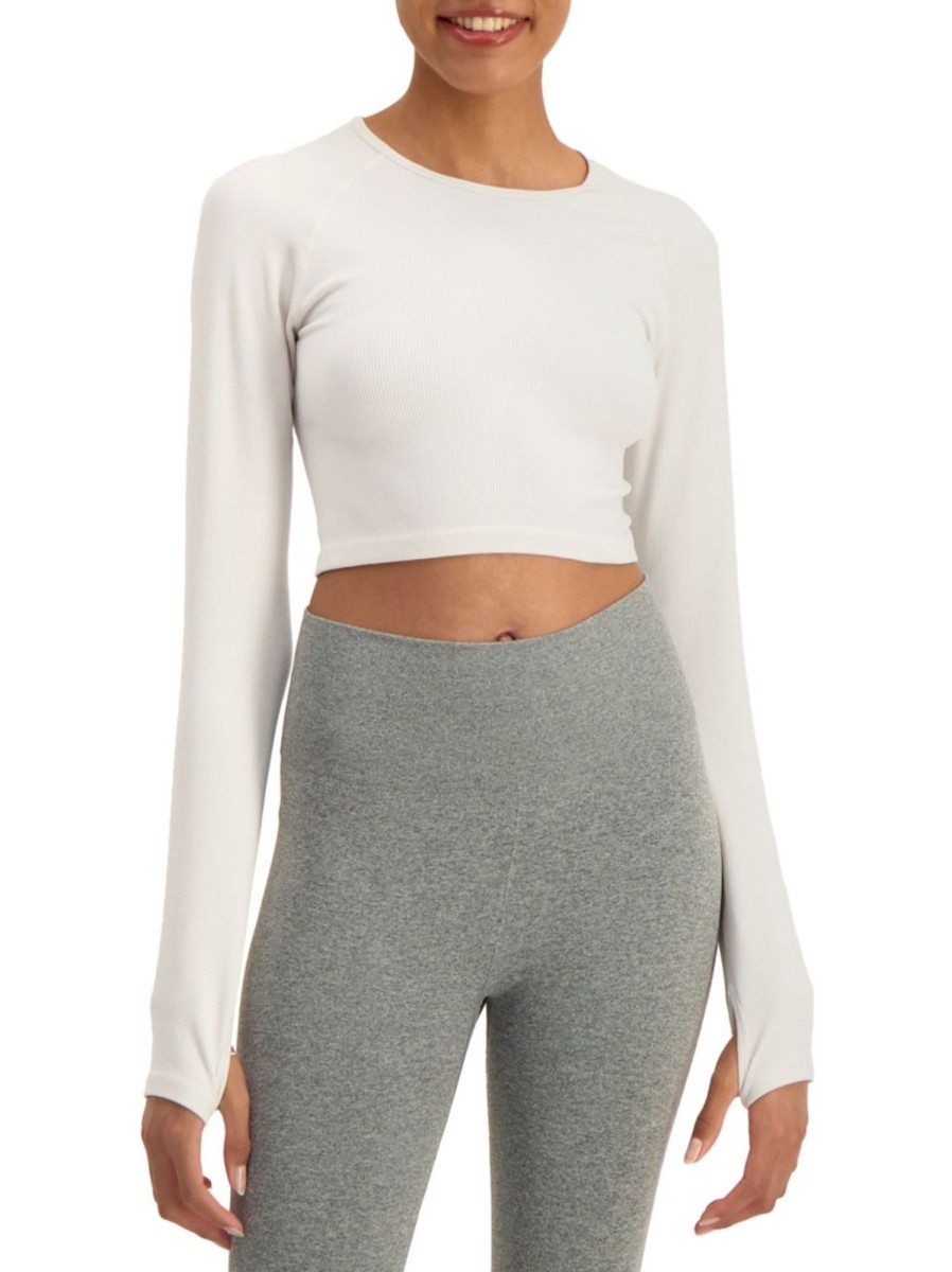 Men & Women Anko Tops | Long-Sleeve Seamfree Crop Top