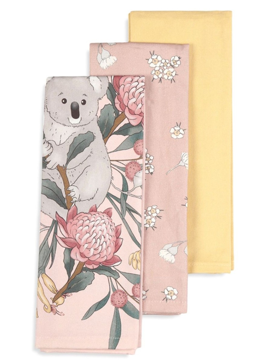 Home Living Anko Linens & Tea Towels | 3-Piece Koala Extra-Large Tea Towel Set