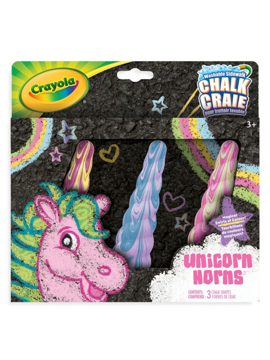 Toys Crayola Arts & Crafts | Unicorn 3-Piece Unicorn Sidewalk Chalk Set