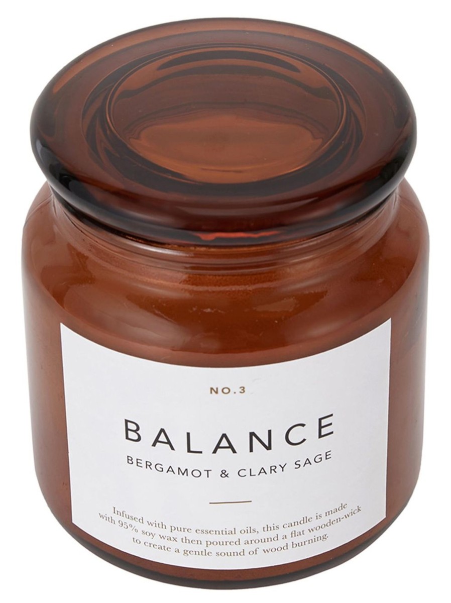 Wellness Anko Candles | Balance Bergamot And Clary Sage Soy Wax-Blend Scented Large Candle, 410G