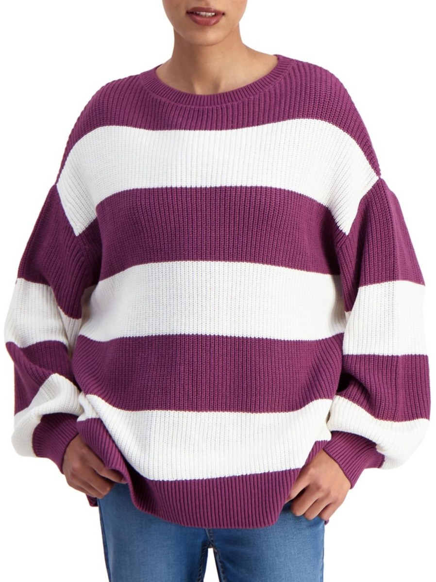 Men & Women Anko Sweaters | Stripe Slouch Sweater