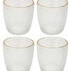 Wellness Anko Candles | 4-Piece Goldtone-Rim Tealight Holders Set