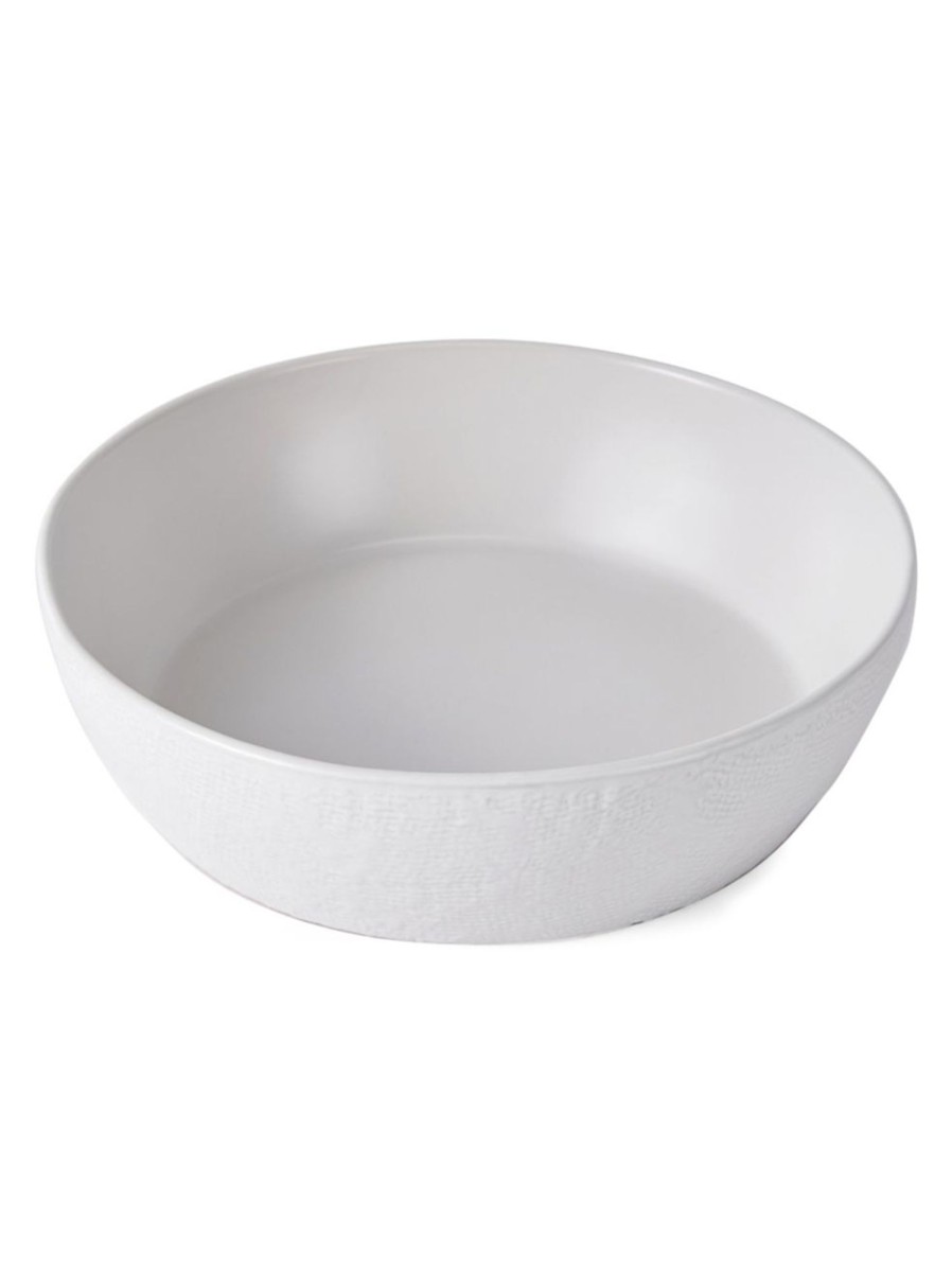 Home Living Anko Dinnerware | White Textured Salad Bowl