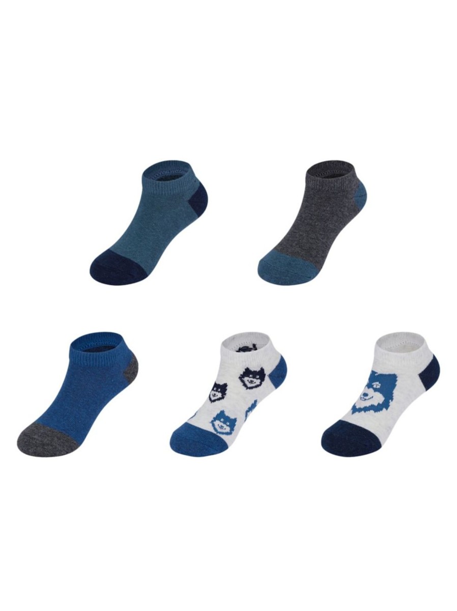 Kids & Baby Anko Underwear & Socks | Kid'S 5-Pair Casual Low-Cut Ankle Socks Pack