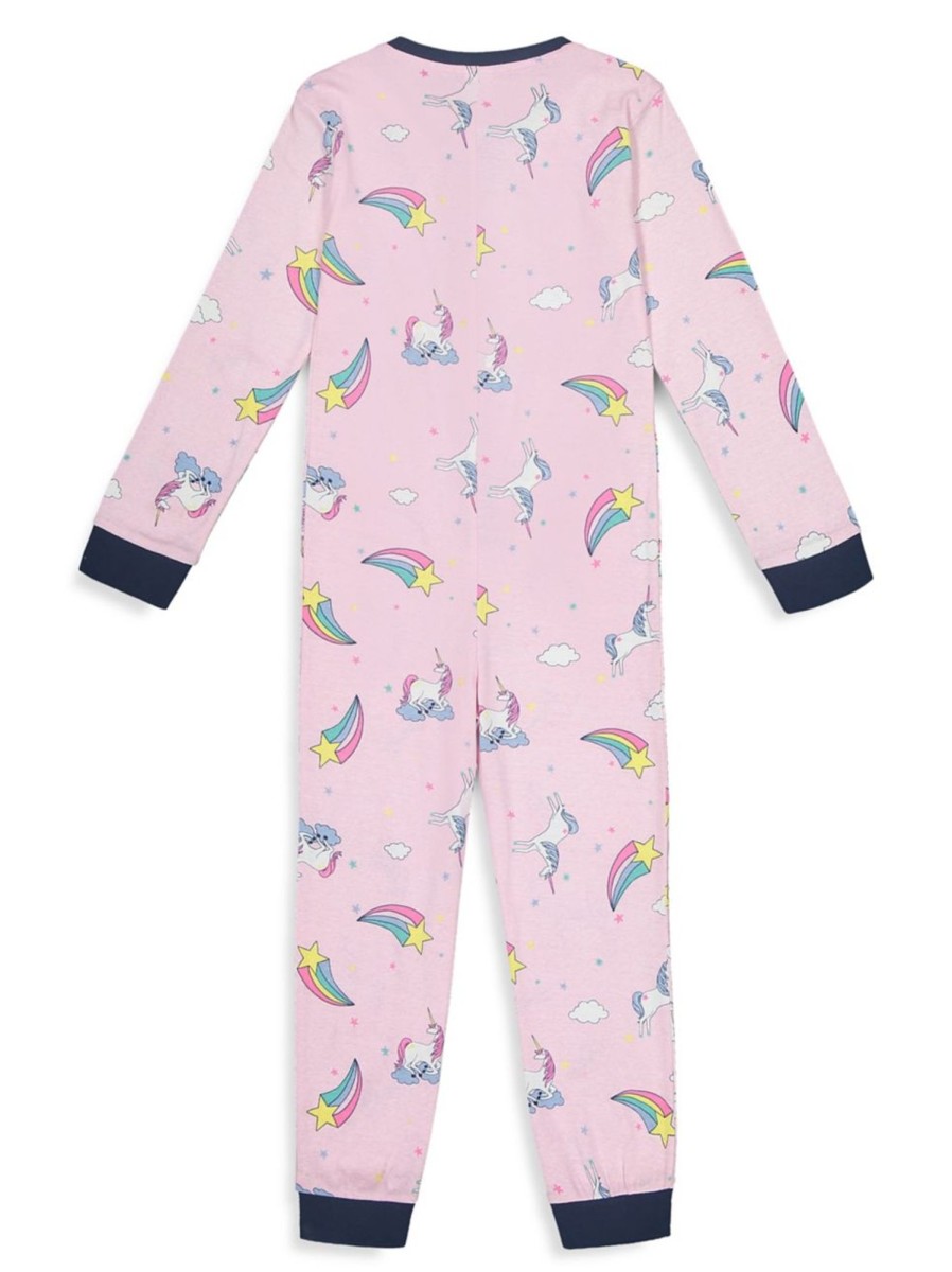 Kids & Baby Anko Toddler Girls | Little Girl'S Unicorn Rainbow Coverall