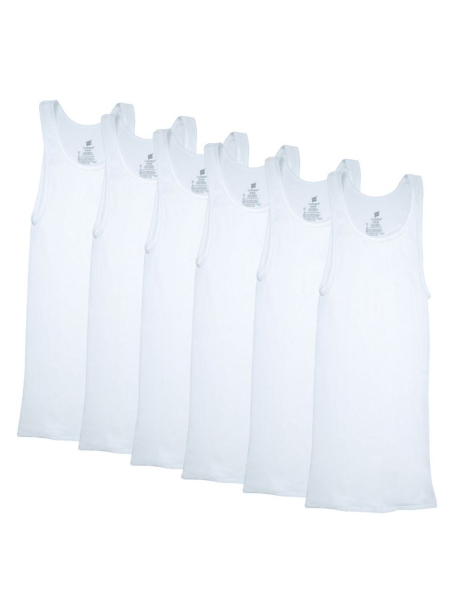 Men & Women Hanes Tops | 6-Piece Tagless Tank Top Set