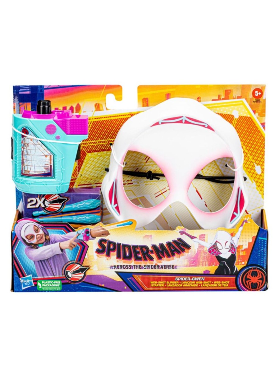 Toys Spider-Man Pretend Play & Dress Up | Spider-Man Across The Spider-Verse Spider-Gwen Web-Shot Slinger Mask And Blaster Set