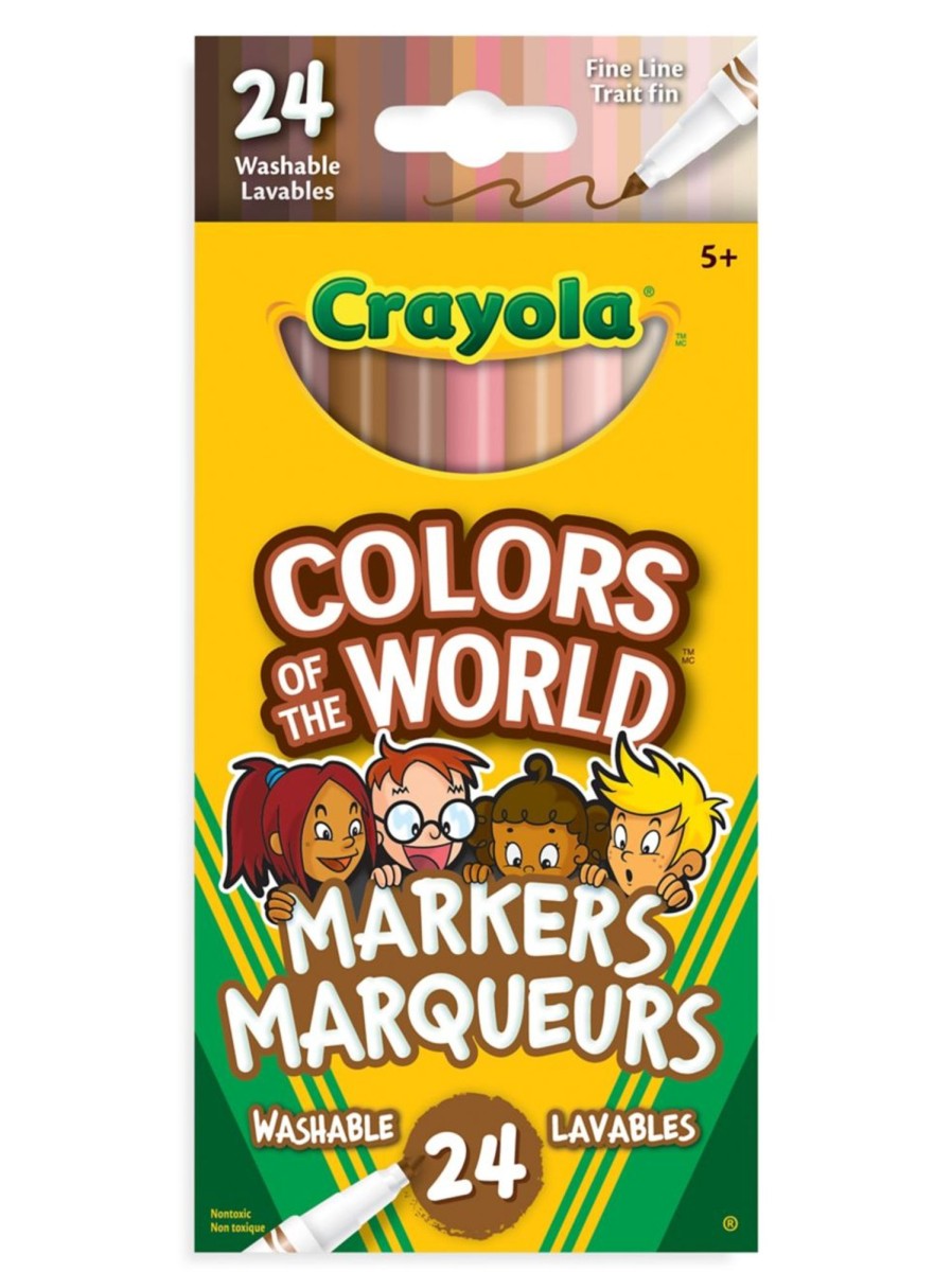 Toys Crayola Arts & Crafts | Colours Of The World 24-Piece Fine Line Markers