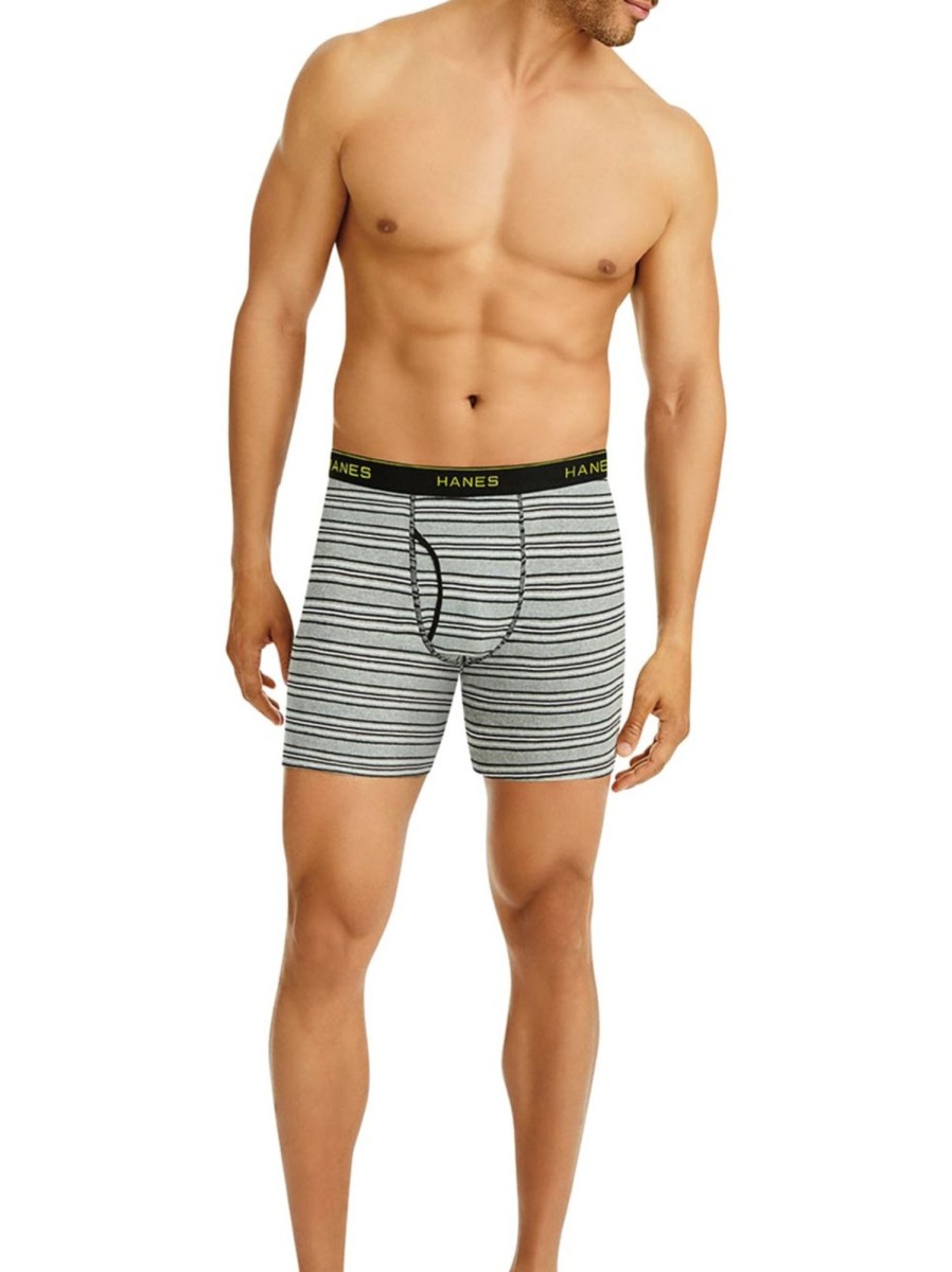 Men & Women Hanes Underwear & Socks | 4-Piece Ringer Boxer Briefs