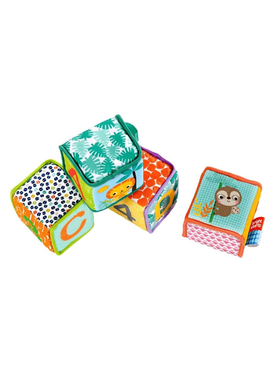 Toys Bright Starts Infant & Toddler | 4-Piece Grab And Stack Blocks