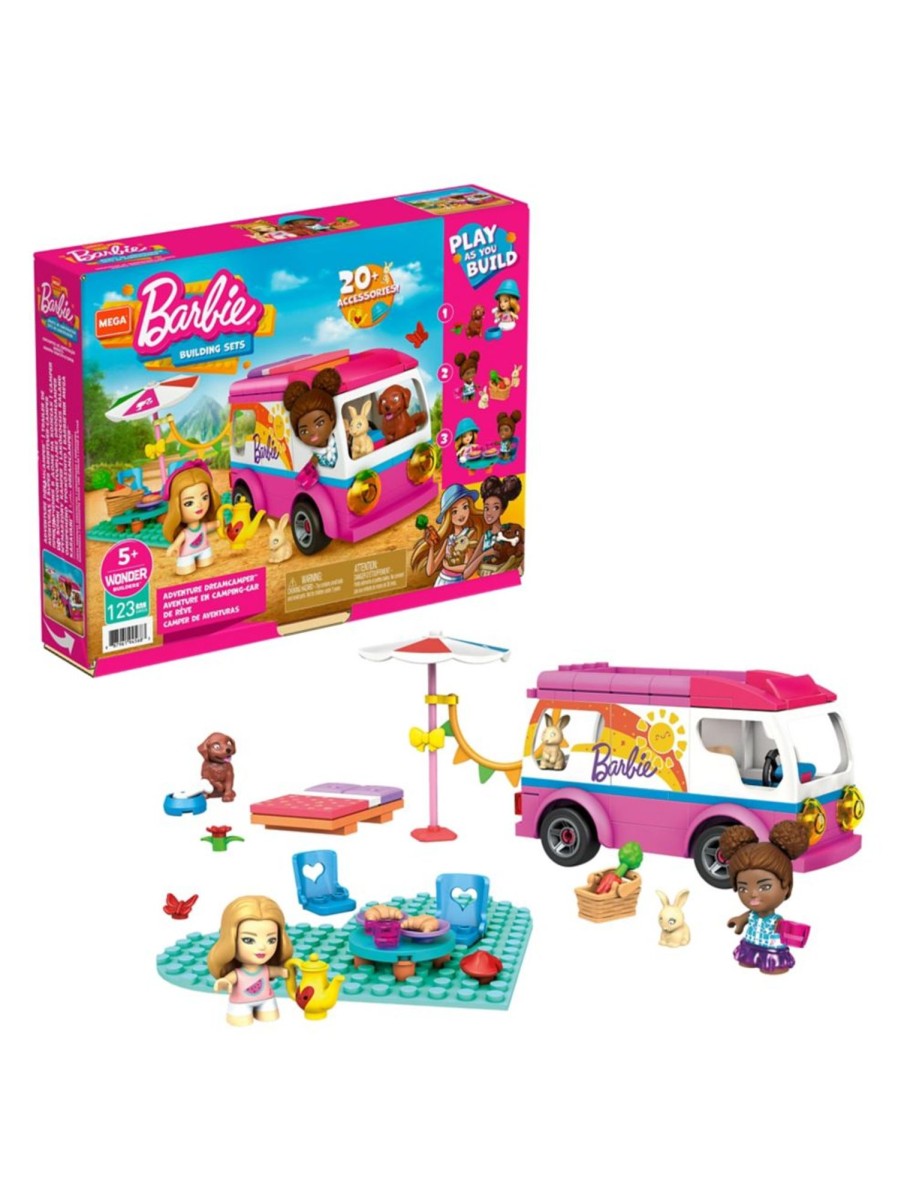 Toys Mega Bloks Infant & Toddler | Mega Construx Barbie Adventure Dreamcamper Building Set