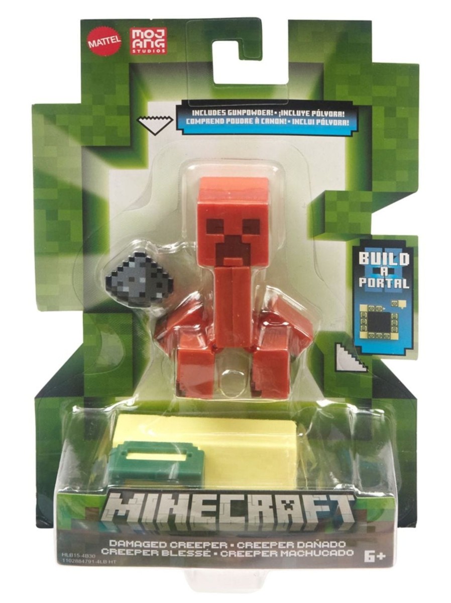 Toys Minecraft Action Figures | Damaged Creeper Figure