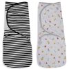 Kids & Baby Anko Sleep Sacks & Swaddles | 2-Pack Cotton Printed Swaddle Baby Wraps