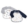 Kids & Baby Anko Nursing & Feeding | 2-Piece Dog And Dot-Print Sleeved Baby Bibs