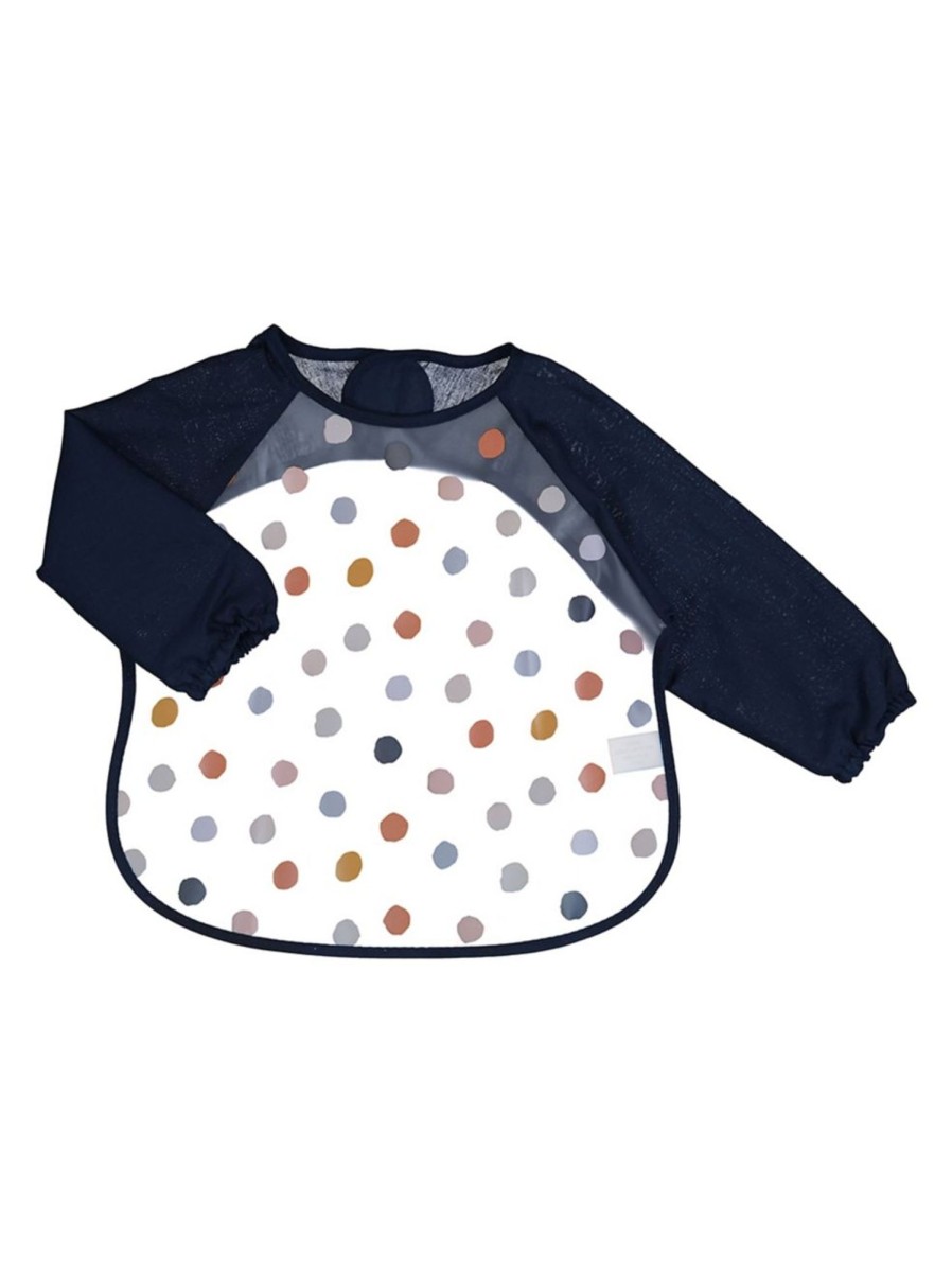 Kids & Baby Anko Nursing & Feeding | 2-Piece Dog And Dot-Print Sleeved Baby Bibs