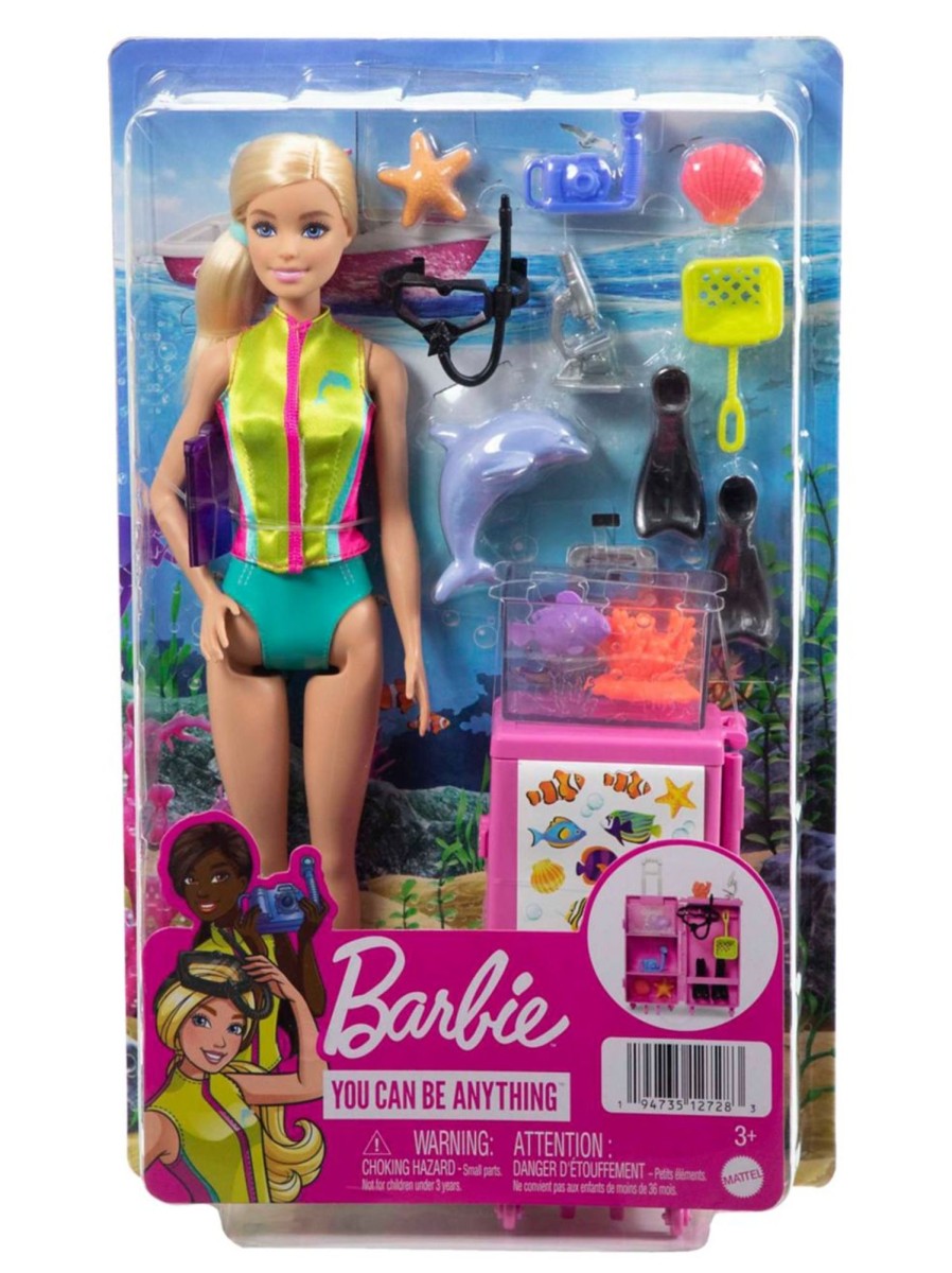 Toys Barbie Dolls & Doll Houses | Barbie Marine Biologist Doll And Playset - Blonde