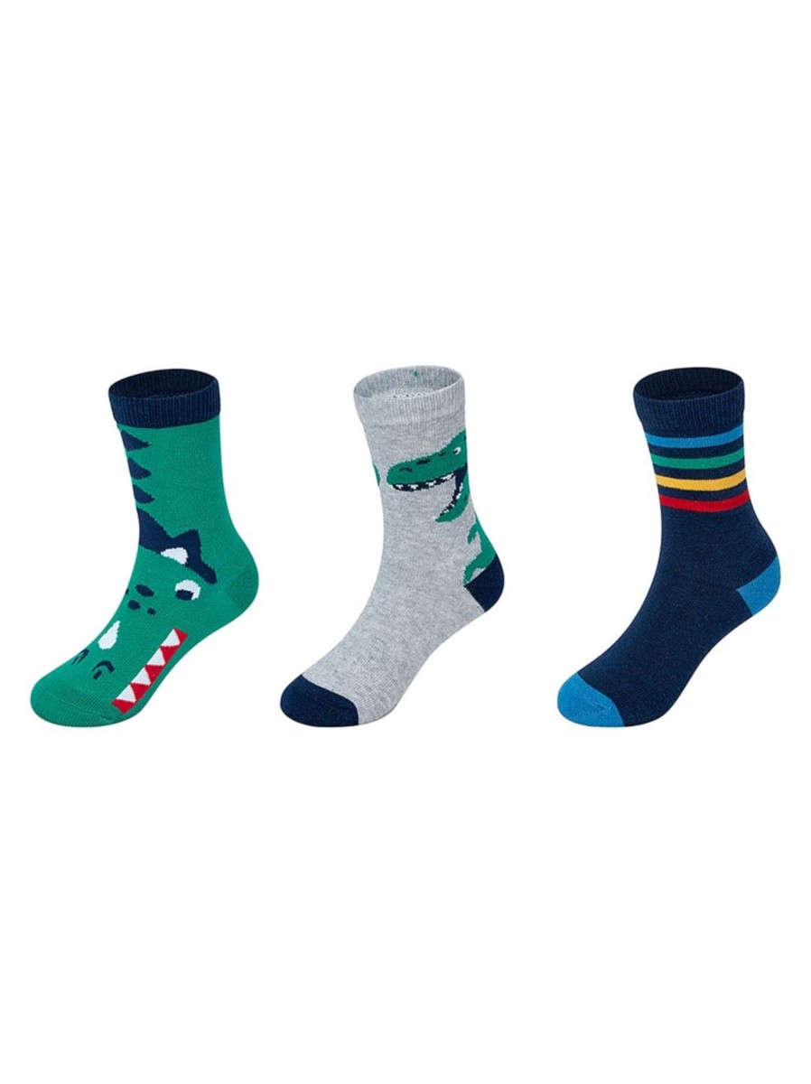 Kids & Baby Anko Underwear & Socks | Kid'S 3-Pair Patterned Crew Socks Pack