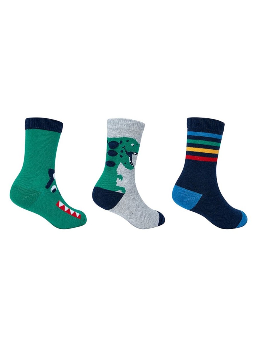 Kids & Baby Anko Underwear & Socks | Kid'S 3-Pair Patterned Crew Socks Pack