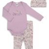 Kids & Baby Anko | Baby Girl'S 3-Piece Bodysuit, Leggings And Hat Set