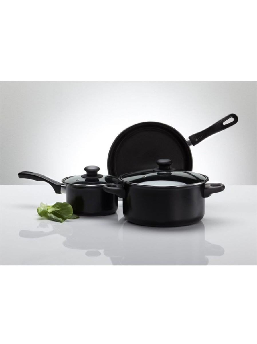 Home Living Anko Cookware | 3-Piece Non-Stick Carbon Steel Cookware Set