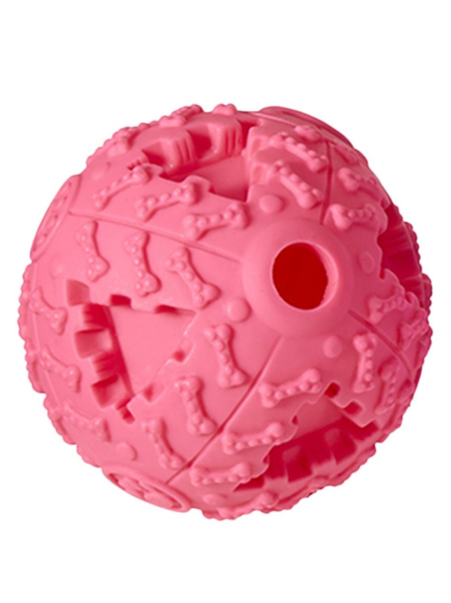 Pets Anko | Noise Treat Ball Dog Toy - Pink