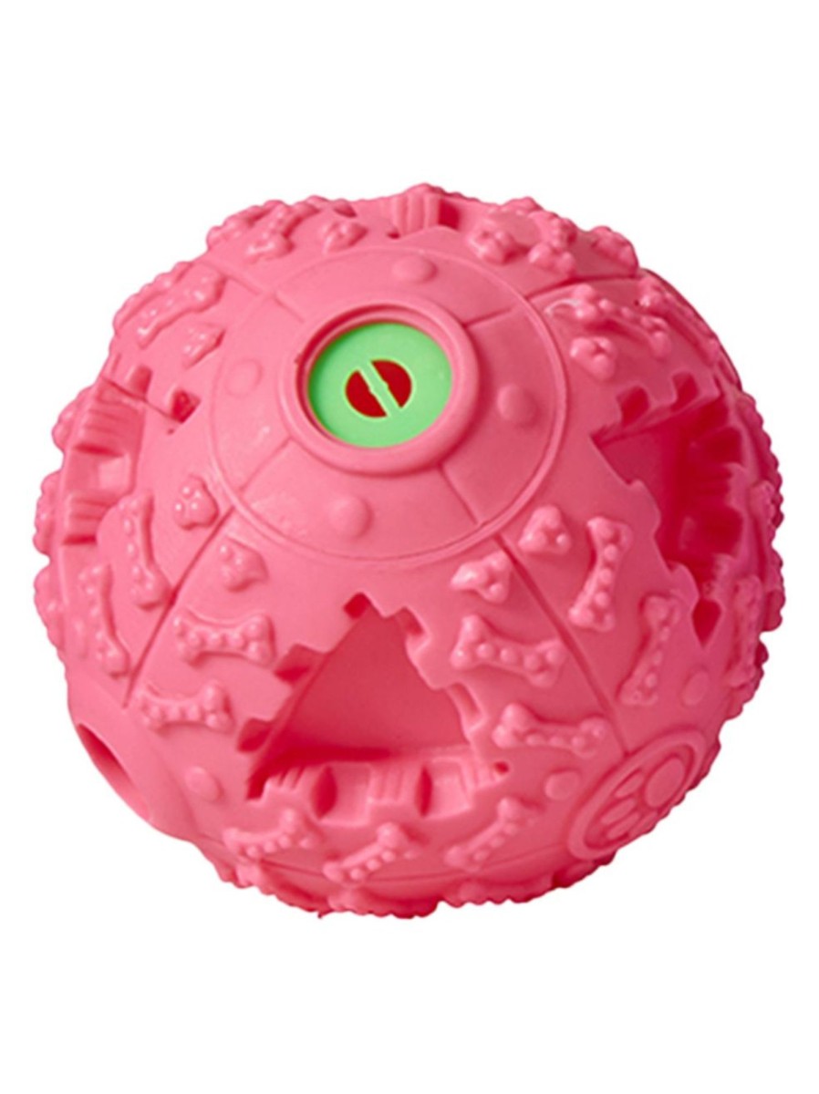 Pets Anko | Noise Treat Ball Dog Toy - Pink