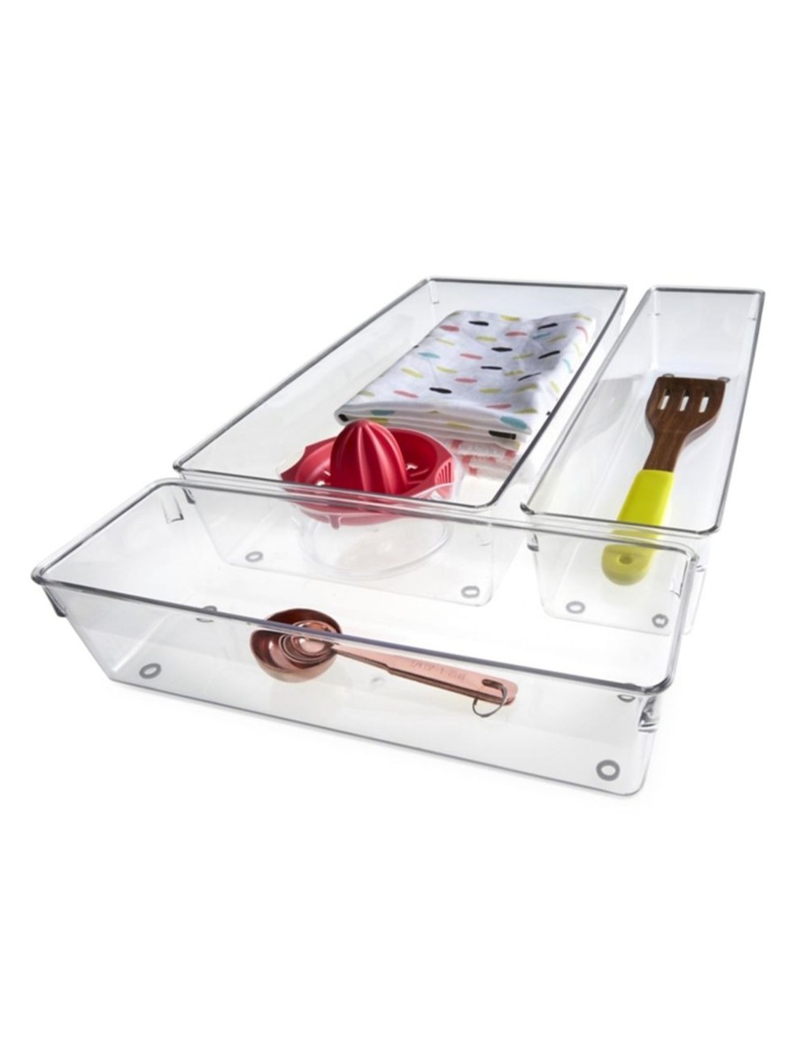 Home Living Anko Utensils & Organization | Medium And Narrow Clear Drawer Tray