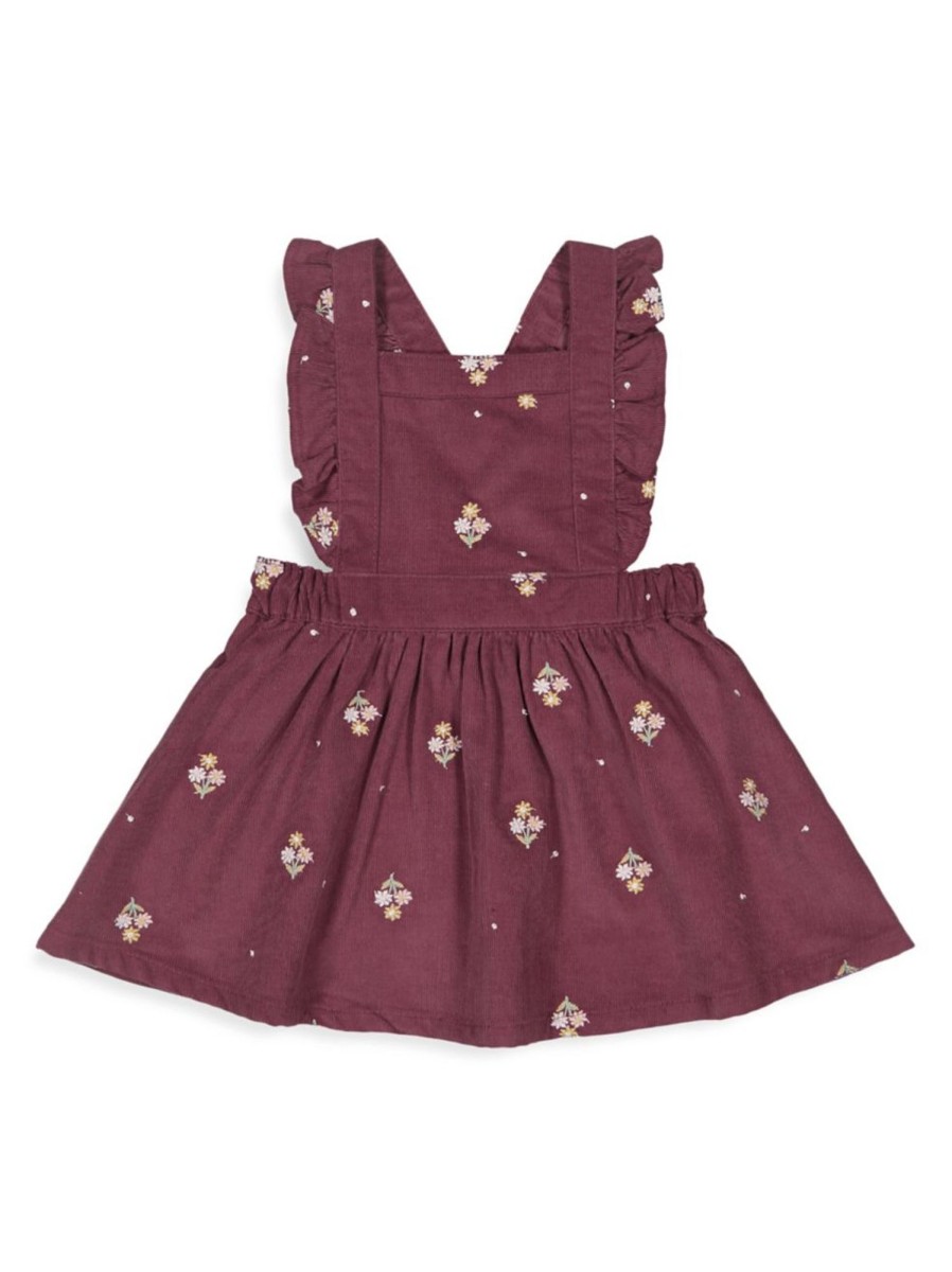 Kids & Baby Anko | Baby Girl'S Corduroy Embroidered Pinafore Dress