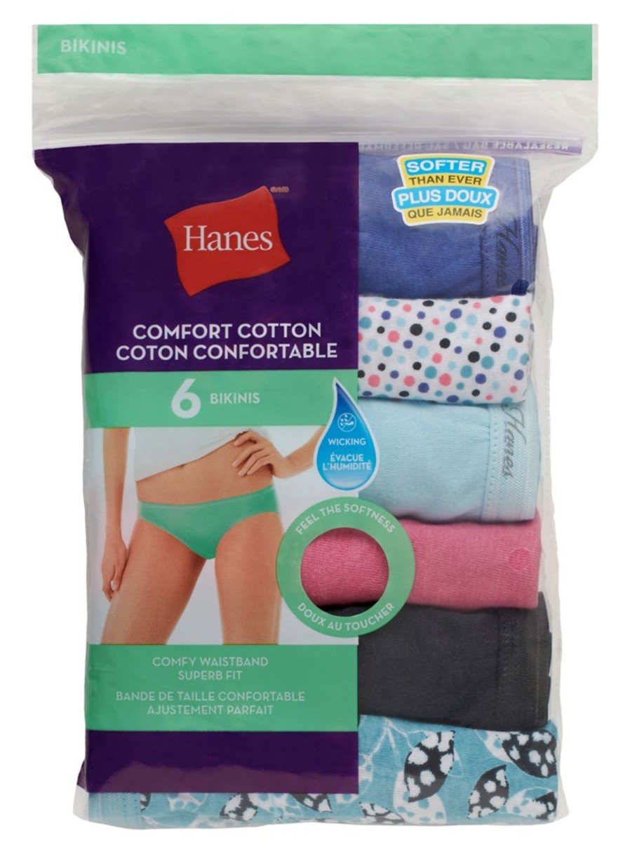 Men & Women Hanes Intimates | Red Label 6-Pack Bikini Briefs