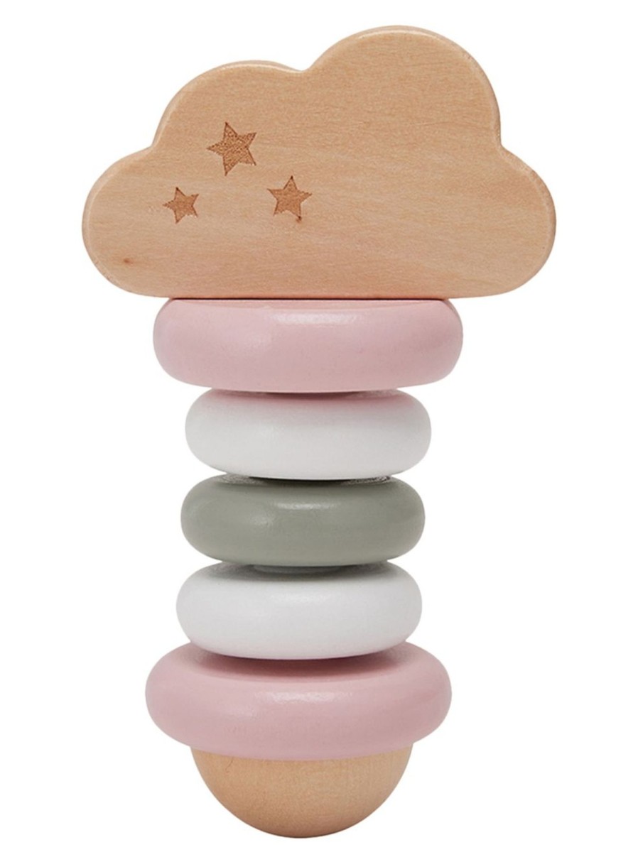 Toys Anko Infant & Toddler | Cloud Wooden Ring Rattle