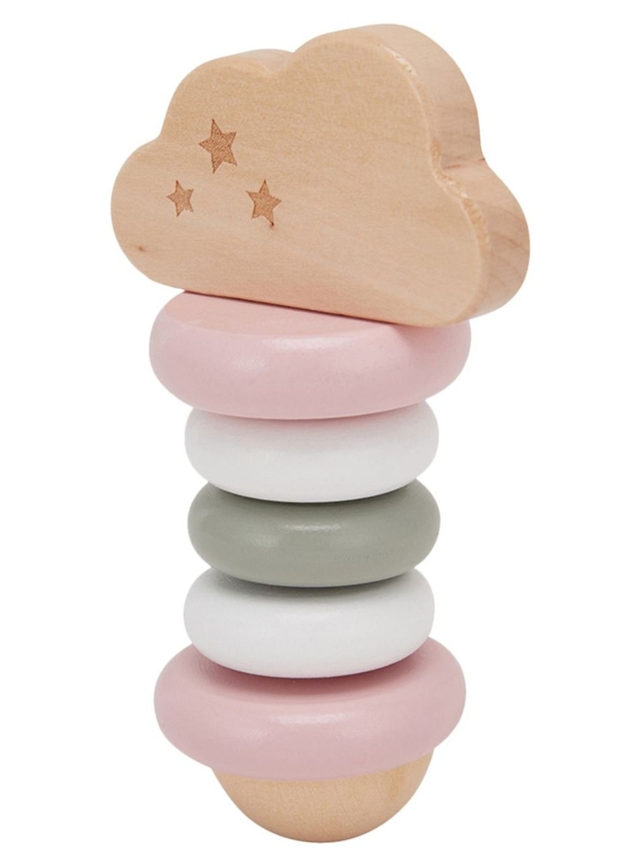 Toys Anko Infant & Toddler | Cloud Wooden Ring Rattle