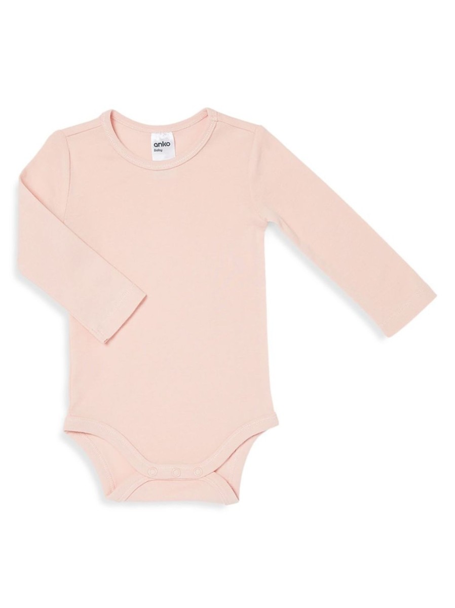 Kids & Baby Anko | Baby'S Long-Sleeve Ribbed Bodysuit