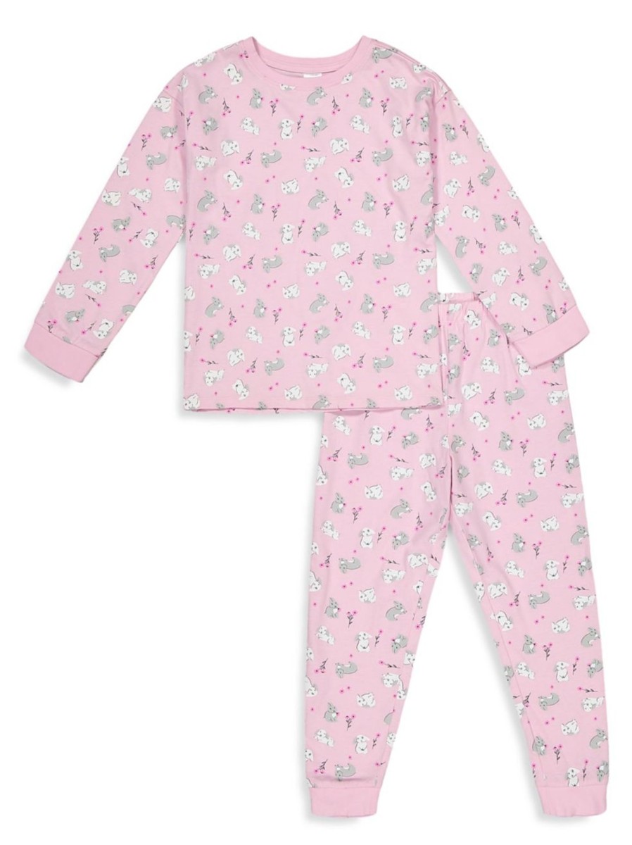 Kids & Baby Anko Toddler Girls | Little Girl'S 2-Piece Cotton-Polyester Pyjama Set