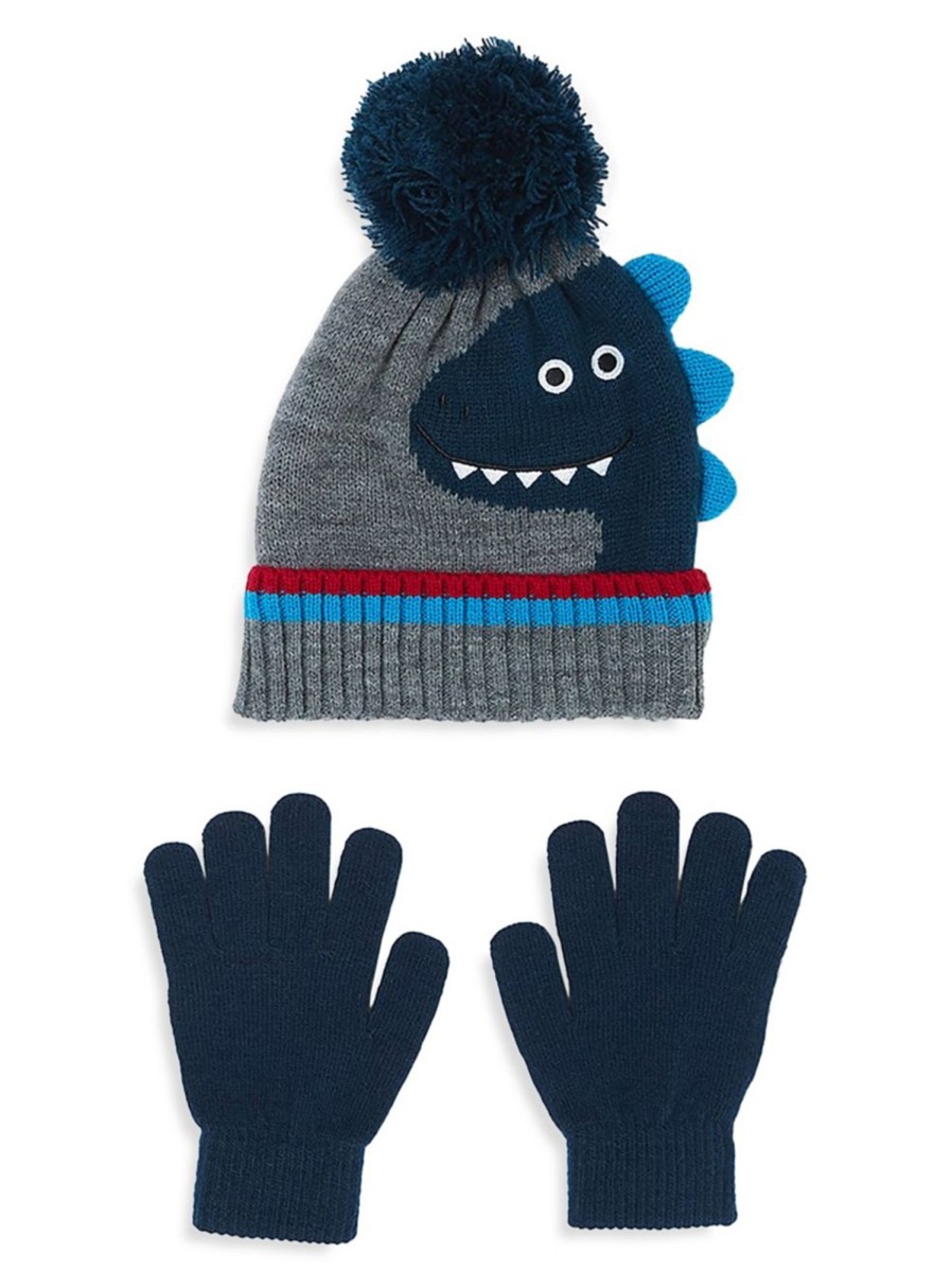 Kids & Baby Anko Boys | Kid'S Dinosaur Toque & Gloves Set