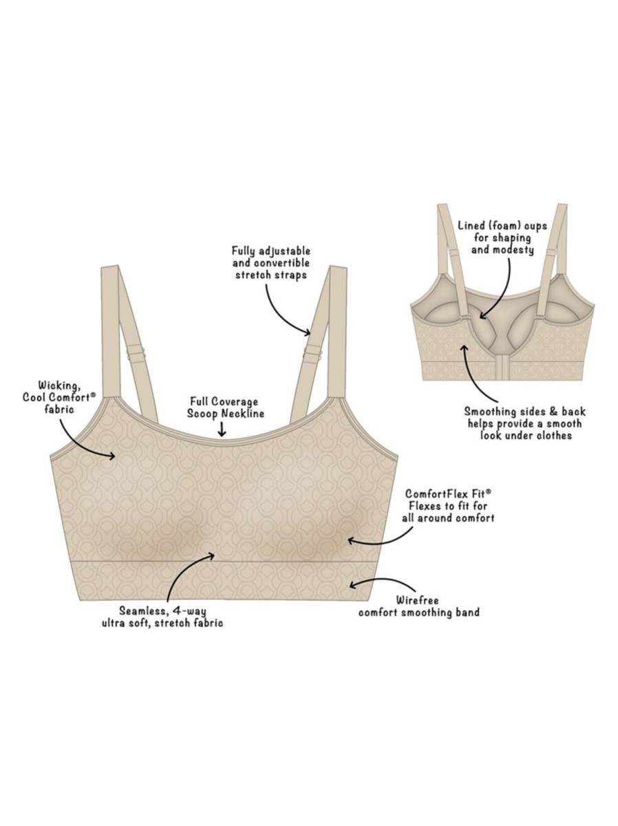 Men & Women Playtex Intimates | Comfortflex Seamless Wireless Bra P4831