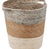 Home Living Anko Containers & Baskets | Round 3-Stripe Rope Basket With Handles