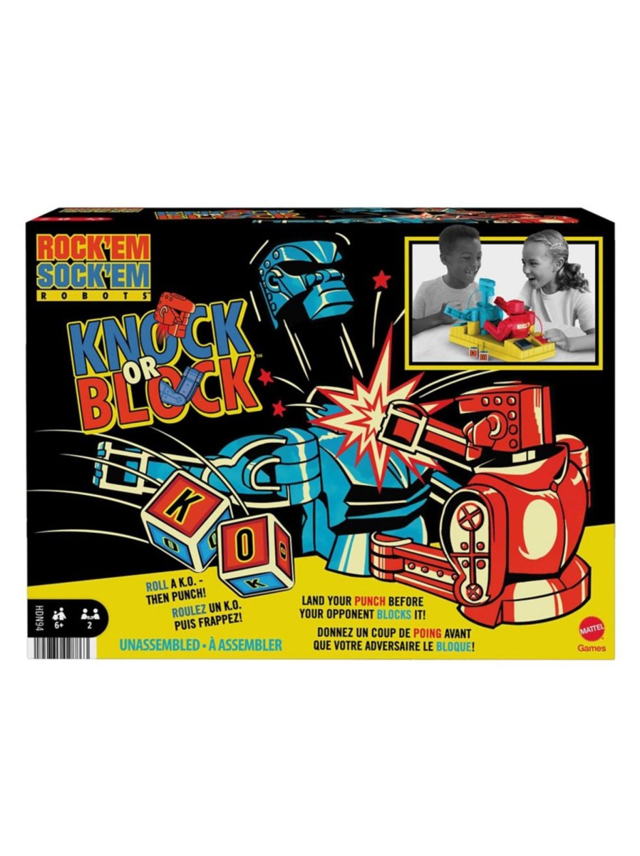 Toys Mattel Games & Puzzles | Rock 'Em Sock 'Em Robots Knock Or Block Game