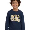 Kids & Baby Anko Toddler Boys | Little Boy'S Printed Crewneck Sweatshirt