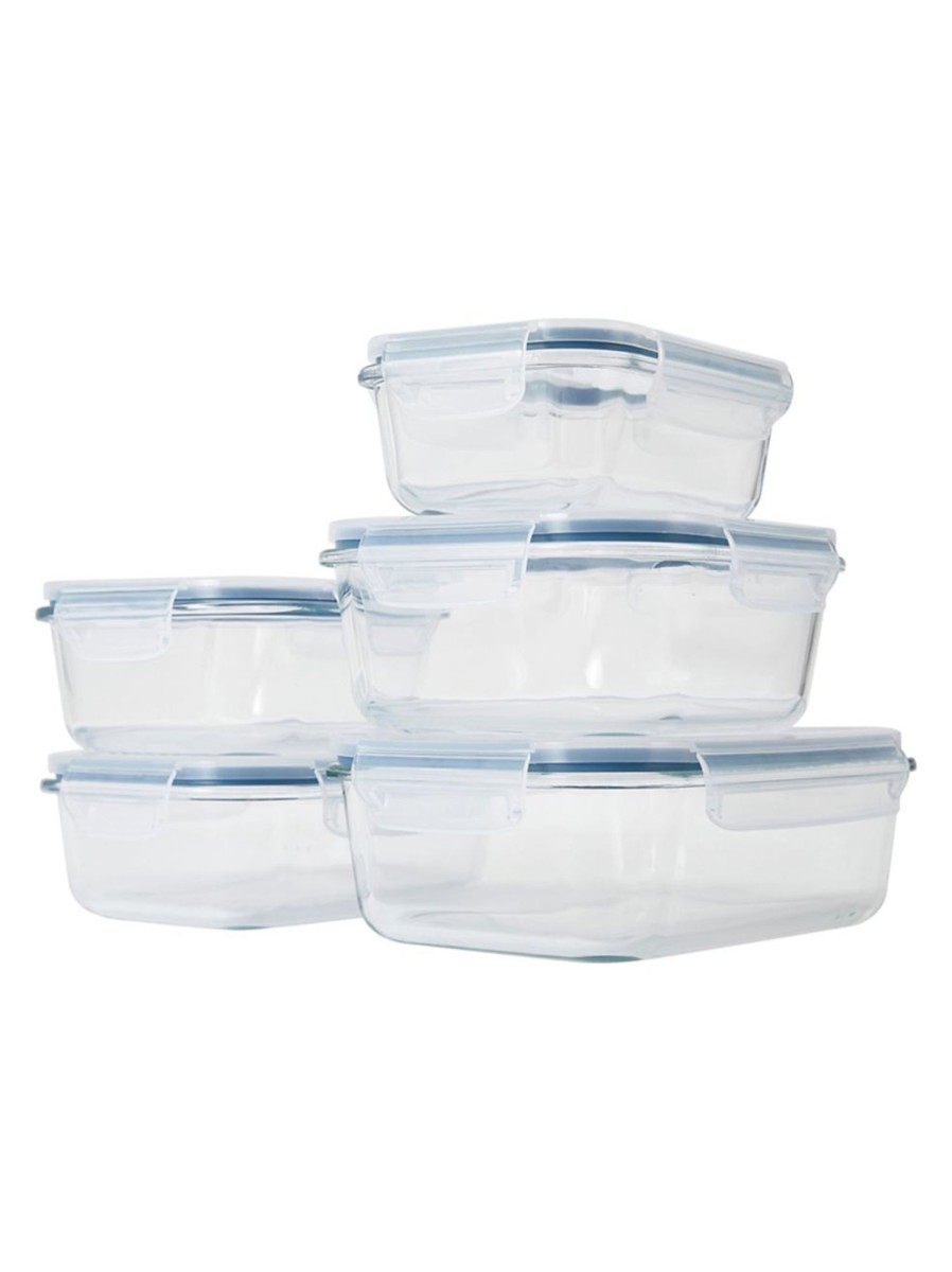 Home Living Anko Utensils & Organization | 5-Piece Glass And Snap-Top Food Storage Set