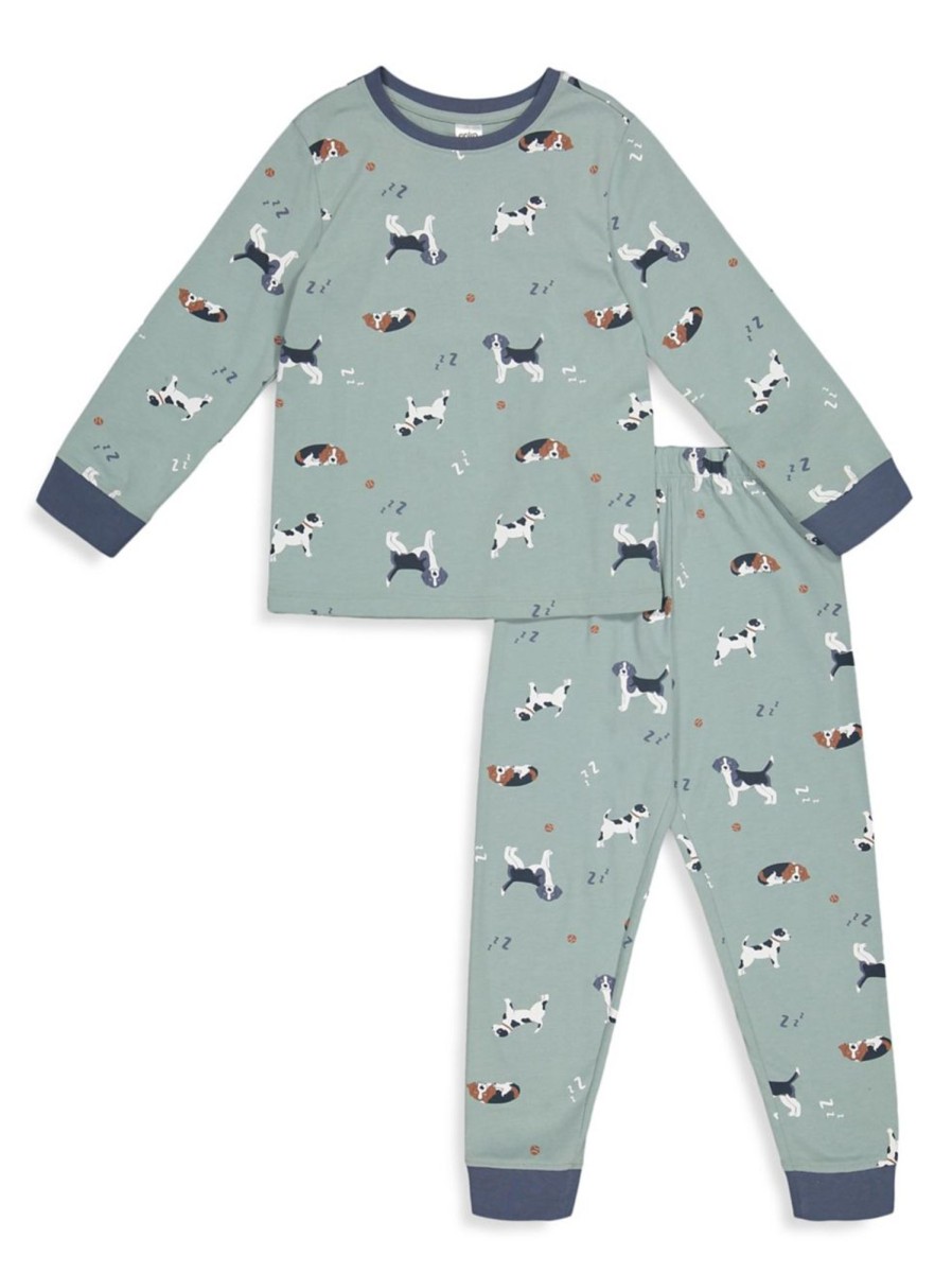 Kids & Baby Anko Toddler Boys | Little Boy'S 2-Piece Dog-Print Pyjama Set