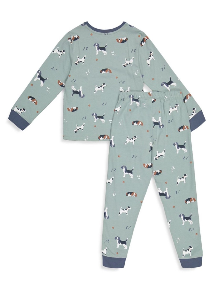 Kids & Baby Anko Toddler Boys | Little Boy'S 2-Piece Dog-Print Pyjama Set