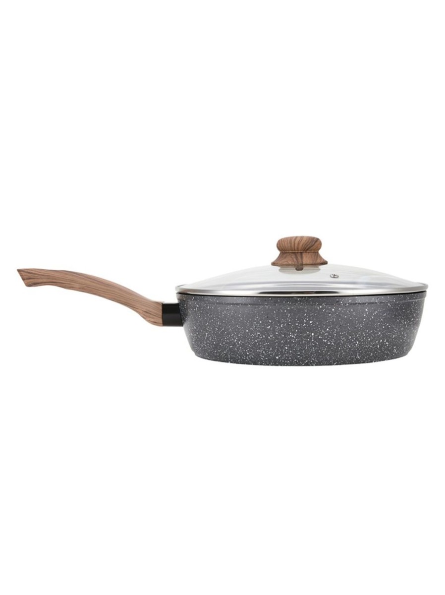 Home Living Anko Cookware | Wood-Look Saute Pan With Cover