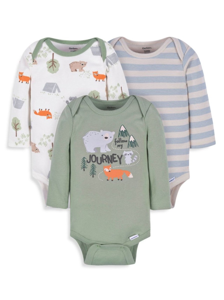 Kids & Baby Gerber | Baby'S 3-Pack Journey Onesies Bodysuits