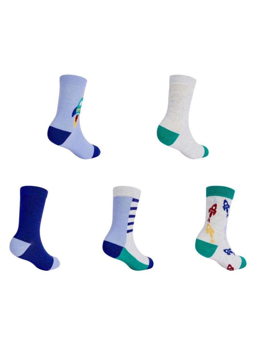 Kids & Baby Anko Underwear & Socks | Kid'S 5-Pack Casual Crew Socks