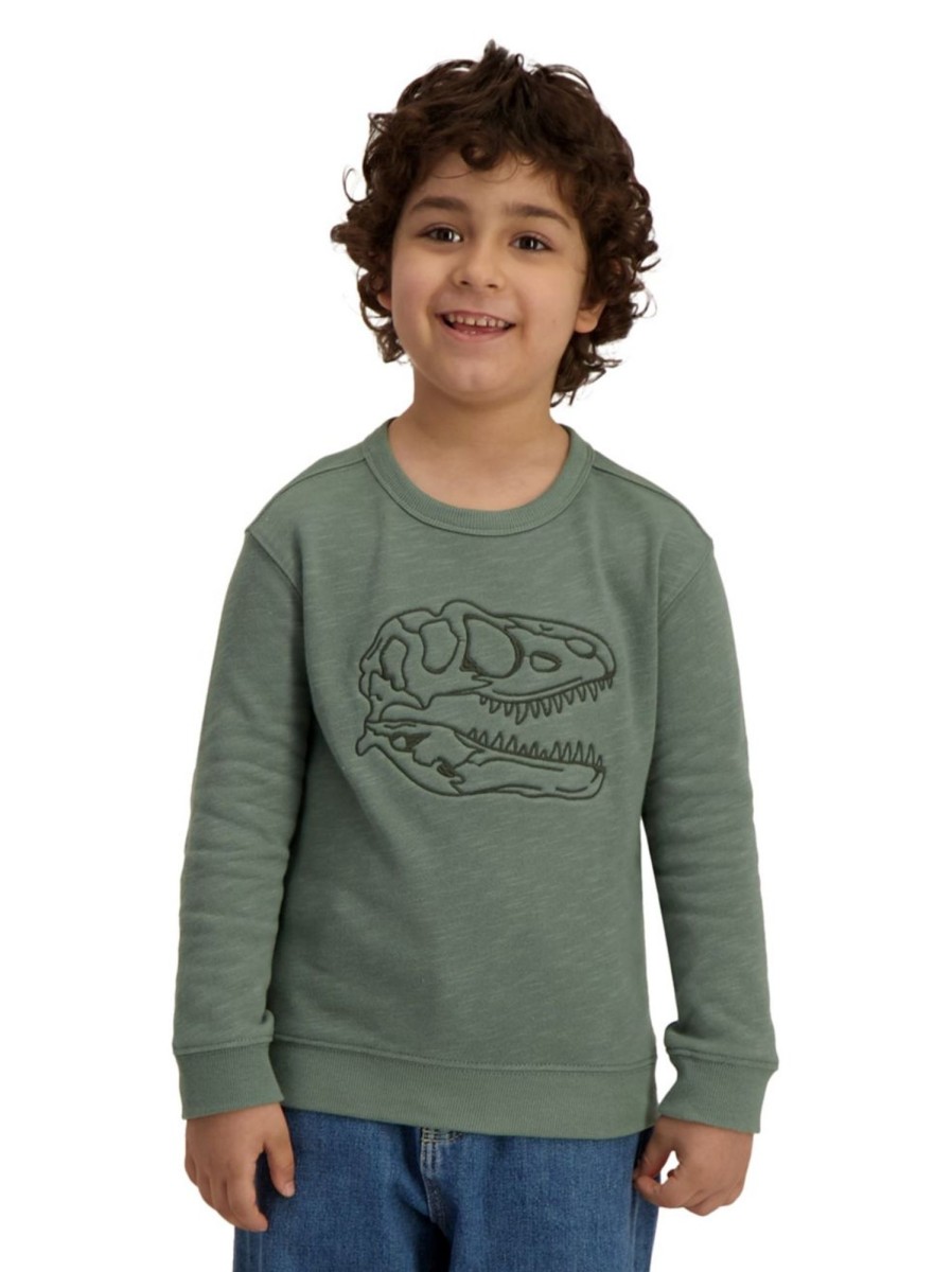 Kids & Baby Anko Toddler Boys | Little Kid'S Tonal-Embroidered Tiger Sweatshirt