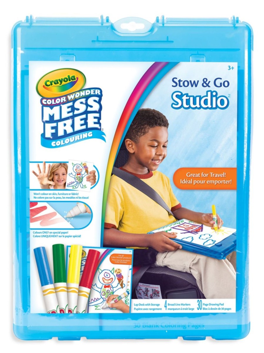 Toys Crayola Arts & Crafts | 16-Piece Colour Wonder Stow And Go Colouring Studio