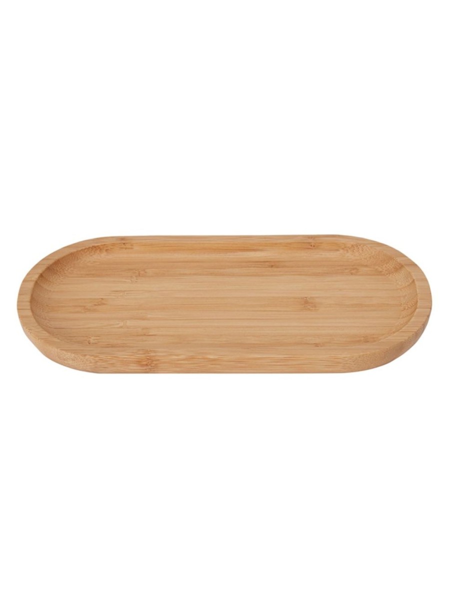 Home Living Anko Bathroom Storage & Accessories | Rounded Bamboo Tray