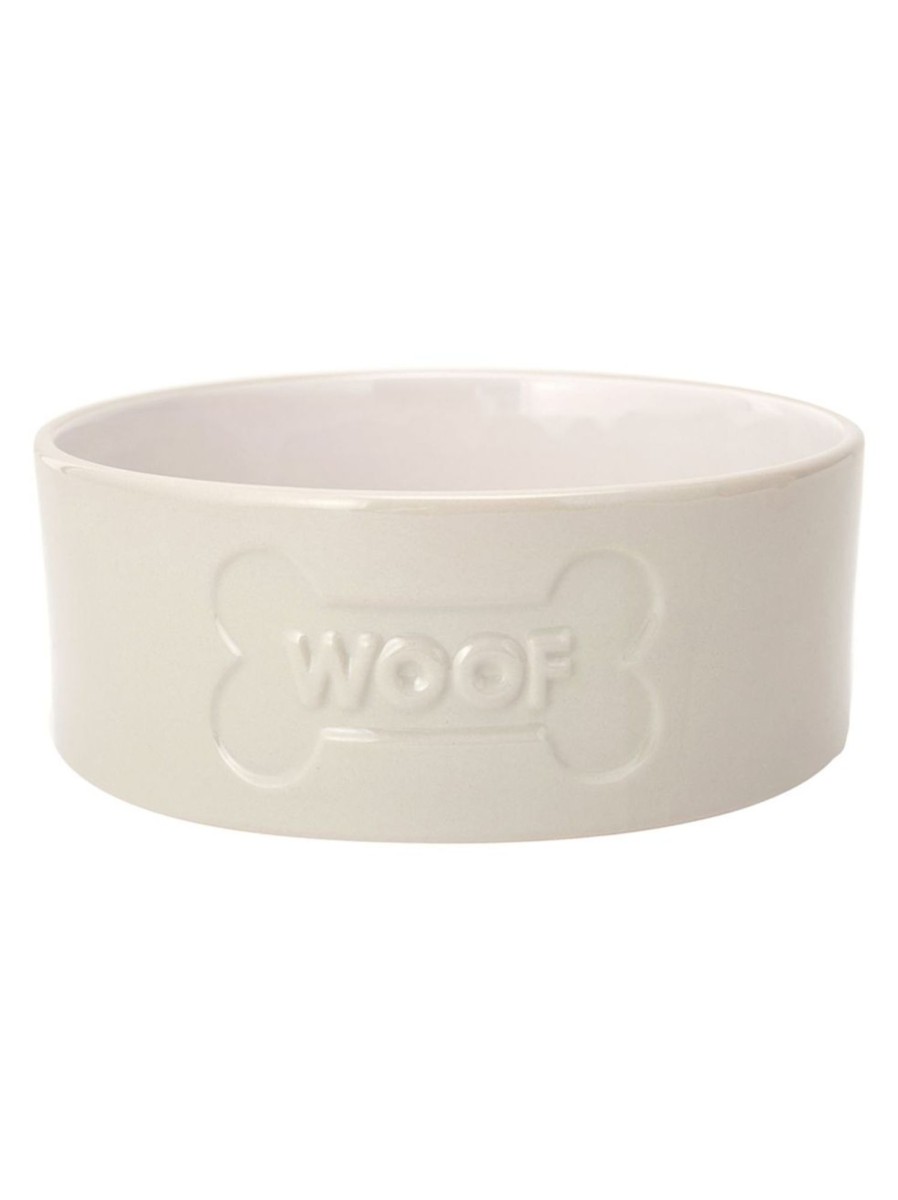 Pets Anko | Ceramic Debossed Dog Bowl - Large